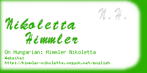 nikoletta himmler business card